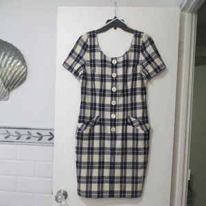 SANTA FE BY JIM TREMBLAY VINTAGE PLAID DRESS